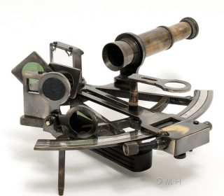 Fully Functional Nautical Sextant in Leather Case (Small)