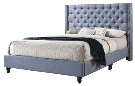 Glory Furniture Julie G1951-QB-UP Queen Upholstered Bed , BLUE