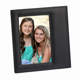 Black Leather Frame (size: 4x6)