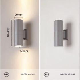 Waterproof Up And Down Spotlight (Option: White Light-Black Single Head 18W)