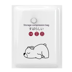 Vacuum Compression Bag Clothes Quilt Buggy Bag Large Capacity Moving Clothes Suction Vacuum Buggy Bag (Option: Leaning Bear-50X 70cm Medium Size)