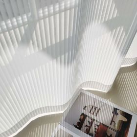 Vertical Blinds Vertical Dream White Curtain (Option: White-250cmx250cm punching)