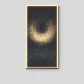 Modern Light Luxury Wall Abstract With Light Hanging Picture (Option: C-40X80CM-Black Frame)