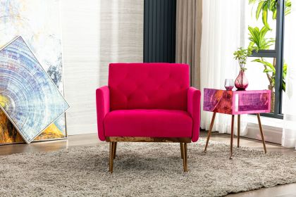 COOLMORE Accent Chair ,leisure single sofa with Rose Golden feet (Color: as Pic)