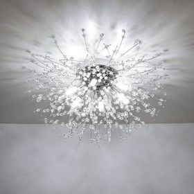 Crystal Flush Mount Ceiling Light, Modern Sputnik Firework Close to Ceiling Lamp (Color: as Pic)