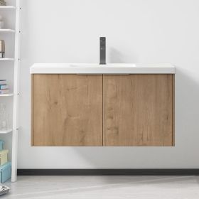 Modern Design 36 Inch Float Mounting Bathroom Vanity With Sink Soft Close Door,2 Doors-00636 IMO(KD-Packing) (Color: as Pic)