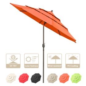 10Ft 3-Tiers Patio Umbrella Orange (Warehouse: LA01)