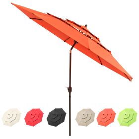 11Ft 3-Tiers Patio Umbrella Orange (Warehouse: LA01)