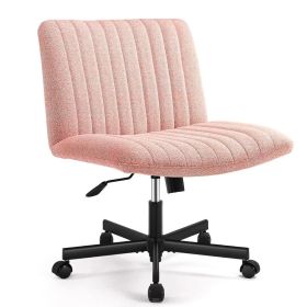 Viral Criss Cross Chair Plus Size Armless Swivel Home Office Chair Sit Cross-legged Desk Chair New Year Gift Birthday (Color: as Pic)
