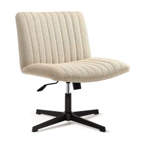 No wheels Viral Criss Cross Chair Plus Size Armless Swivel Home Office Chair Sit Cross-legged Desk Chair New Year Gift Birthday (Color: as Pic)