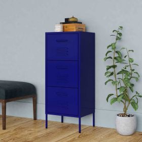 Storage Cabinet Navy Blue 16.7"x13.8"x40" Steel (Color: Blue)